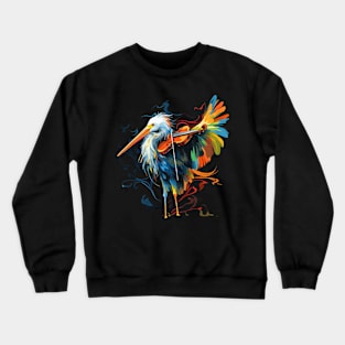 Stork Playing Violin Crewneck Sweatshirt